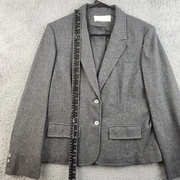 Vintage Pendleton Blazer Women 14 Gray Miss Virgin Wool Made in USA Suit Jacket - Picture 5 of 12